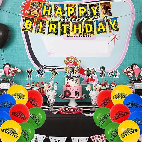 Buy My Hero Academia Party Supplies Birthday Decorations Set Including