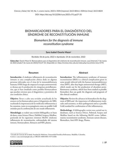 Dialnet Biomarcadores Para El Diagnostico Del S Ndrome De