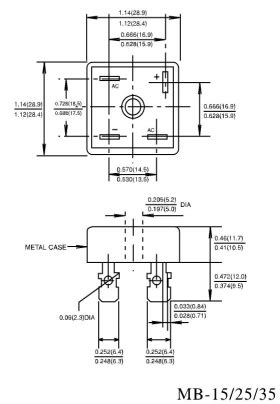 KBPC2510 Datasheet PDF Pinout 15 25 35A HIGH CURRENT BRIDGE RECTIFIER