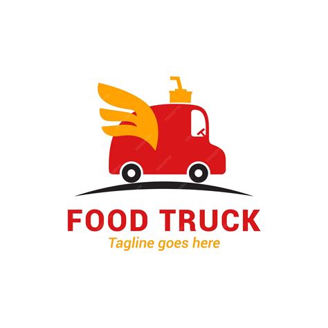 Premium Vector | Food truck logo template