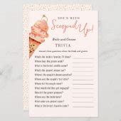 Ice Cream Scooped Up Trivia Shower Games Zazzle