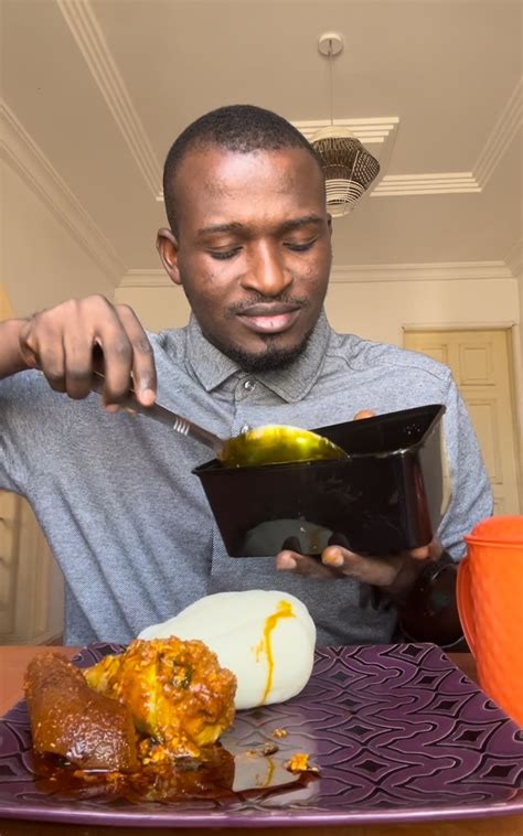 Pounded yam served with egusi soup. - AfricanFoodies.com