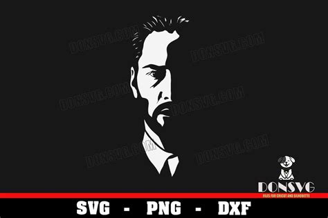 John Wick Portrait Art Svg Cutting File Keanu Reeves Face Svg Image For Cricut Movie Vinyl Decal