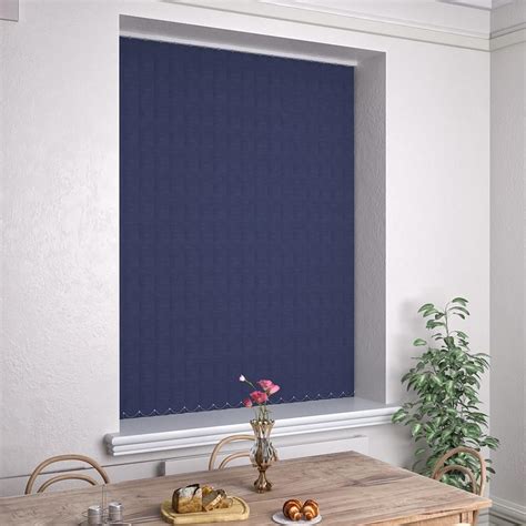 Kensington Plain Vertical Blind Indigo Blind Terrys Fabrics