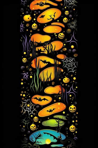Creepy Slime Halloween Border Premium Ai Generated Image