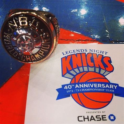 The ring commemorating the 1972-73 #Knicks Championship Team brought to ...