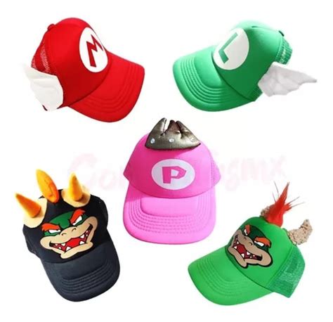 Gorra Mario Bro Luigi Con Alitas Bowser Peiche D Ni O Adult Mercadolibre