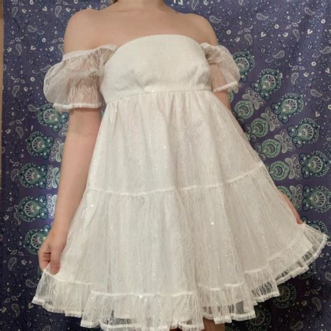 Delia S Short Notice Nuptials Mini Dress 🕊️☁️🥛🪡🪞 S Depop