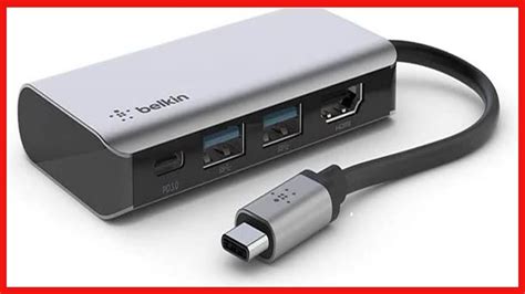 Belkin USB C Hub 4 In 1 MultiPort Adapter Dock With 4K HDMI USB C