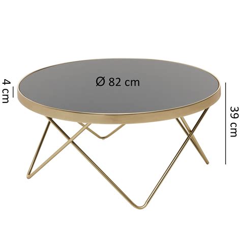 Wohnling Couchtisch Dana Cm Schwarz Matt Gold Beistelltisch Metall