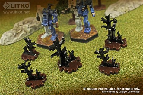 Litko Blasted Trees Terrain Markers Micro Scale Battletech — Litko Game Accessories