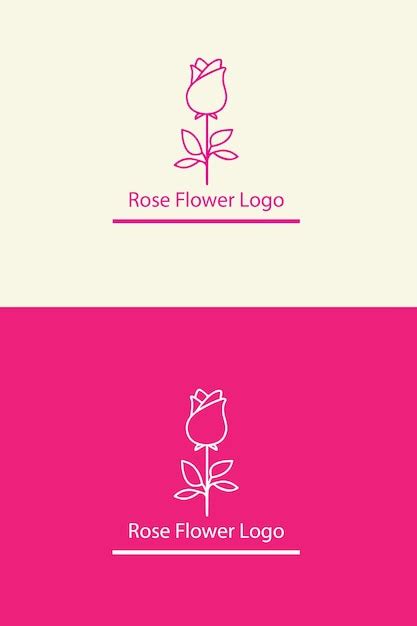 Logotipo Da Flor Rosa Vetor Premium