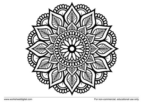 Mandala Worksheets Worksheets For Kindergarten