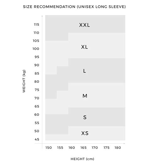 Unisex Size Guide Fitgear