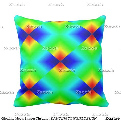 Glowing Neon ShapesThrow Pillow | Pillows, Decorative throw pillows, Neon