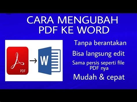 Cara Ubah Pdf Ke Word Tutorial Pajak