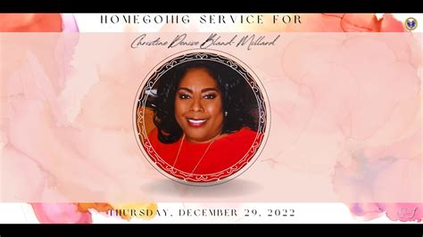 Homegoing Service For Christine Denise Bland Millard Dec 29 2022