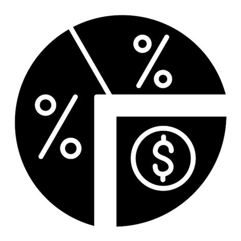 Premium Vector Gross Margin Glyph Solid Black Illustration