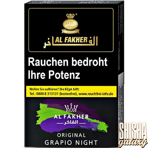 Al Fakher Tabak Grapio Night 25g Traube Shisha Tabak