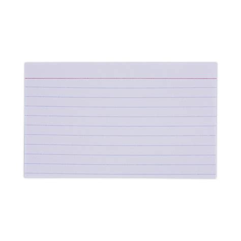 Ruled Index Cards 3 X 5 White 100pack Zerbee