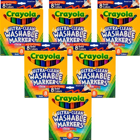 Crayola Ultra Clean Color Max Broad Line Washable Markers 8 Count