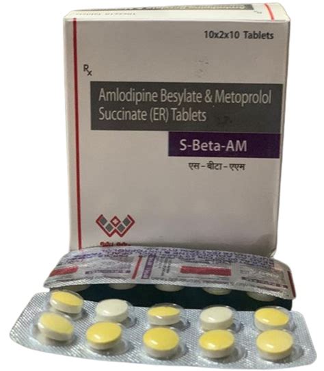 Wilwin Amlodipine Besylate And Metoprolol Succinate ER Tablets 10 2