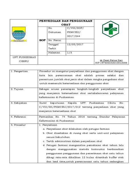 8211 Penyediaan Dan Penggunaan Obat Pdf