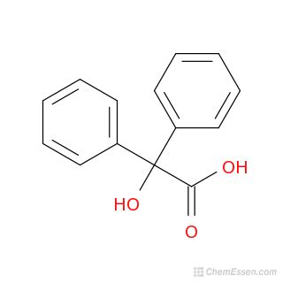 BENZILIC ACID Structure - C14H12O3 - Over 100 million chemical ...