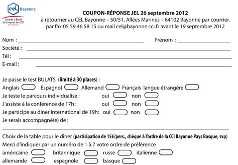 Modele De Lettre D Invitation Avec Coupon Reponse