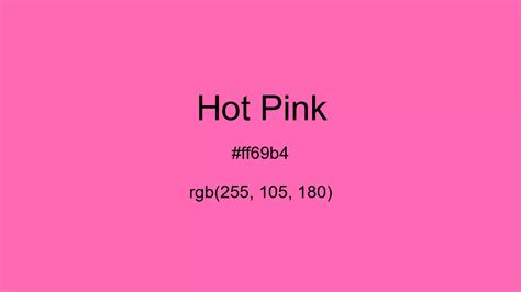 Hot Pink Color Hex And Rgb Values