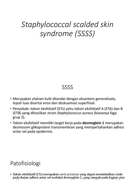 Staphylococcal Scalded Skin Syndrome Ssss Pdf