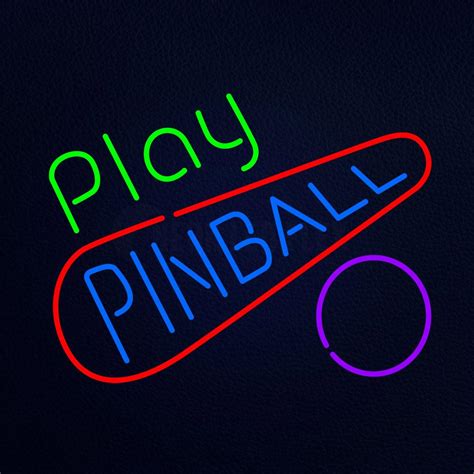 Play Pinball Neon Sign Neon Ledflex