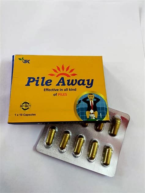 Pile Away Ayurvedic Piles Capsules Packaging Type Box Grade Standard