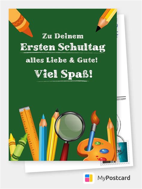 Zu Deinem Ersten Schultag Einschulung Echte Postkarten Online