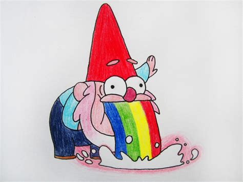 Barfing Rainbows- Gravity Falls Gnome by lydiajean422 on DeviantArt