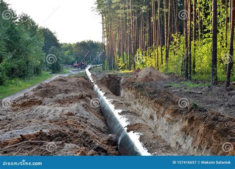 Natural Gas Pipeline Construction Work Stock Image Image Of Energy