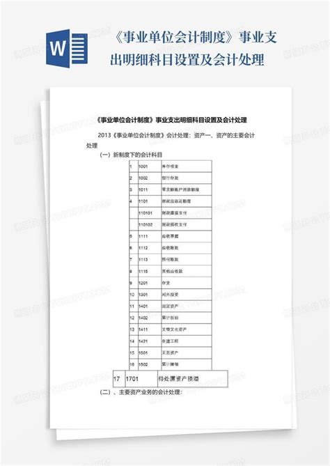 《事业单位会计制度》事业支出明细科目设置及会计处理word模板下载 编号lapjybop 熊猫办公