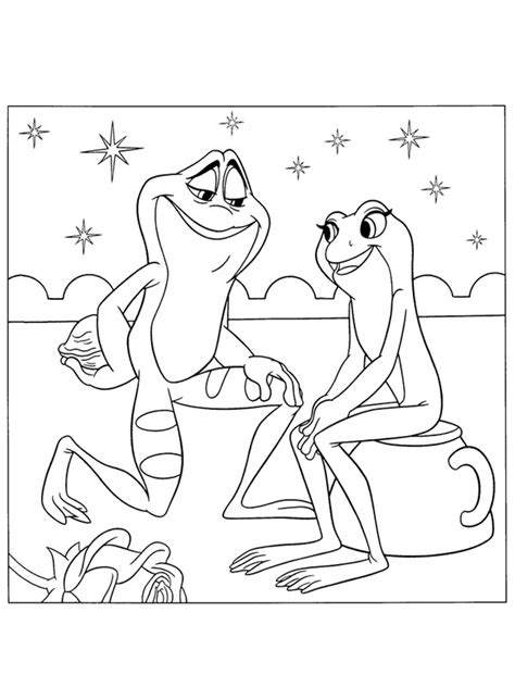Tiana And Prince Naveen Coloring Page Funny Coloring Pages