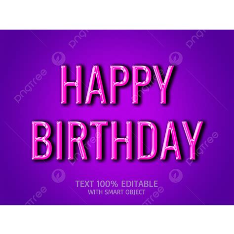 Happy Birthday Text PNG Picture Happy Birthday Text Effect Style 3d