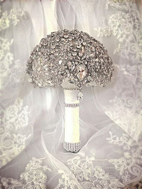 Wedding Brooch Bouquet Deposit On Made To Order Crystal Bling Brooch