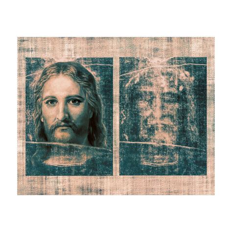 8x10 Digital The Shroud Of Turin Holy Face Of Jesus Negative Crucifix Crucifix Digital Goods