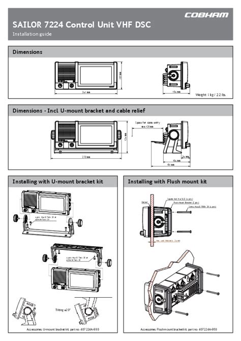 Sailor 7224 Control Unit Vhf Dsc Installation Guide Bluesat Marine