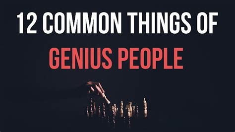 12 Common Things Of Genius People | Signs of Genius | Genius Facts | by ...