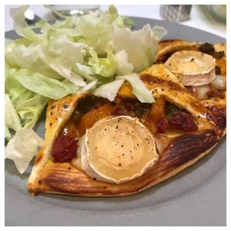 Tarte soleil aux poivrons miel et Crottin de chèvre Guy Demarle