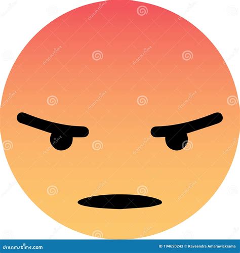 Facebook Angry Emoji Design On White Editorial Stock Photo