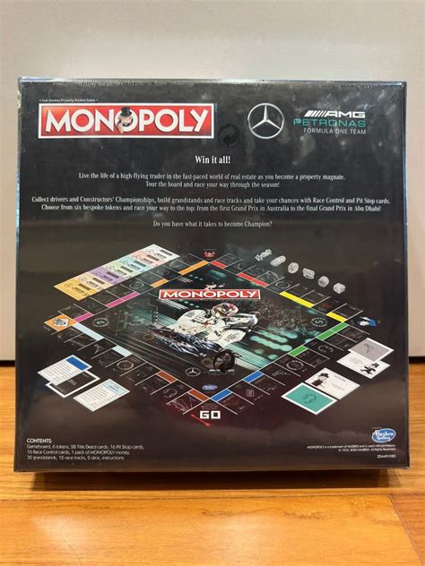 Monopoly Mercedes Amg Petronas F1 Silver Arrows Lewi Hamilton 6th World