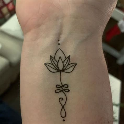 Buy Unalome Lotus Temporary Tattoo Set Of Two Bohemian Temporary Tattoo