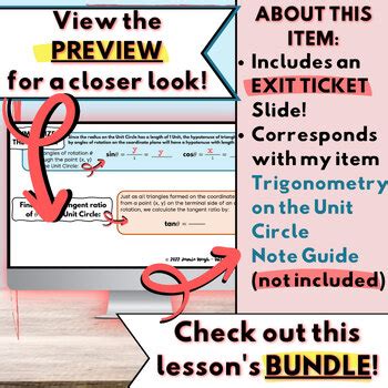 Trigonometry on the Unit Circle Presentation for Google Slides™️ ...