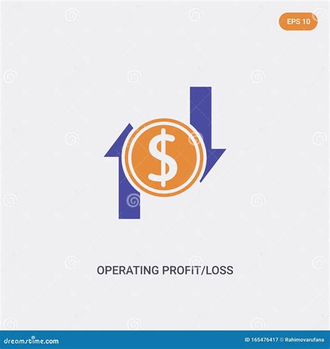 2 Color Operating Profitloss Concept Vector Icon Isolated Two Color