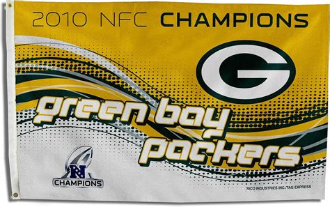 Nfl Green Bay Packers 2010 Nfc Champion 3x5 Banner Flag Sports Fan Outdoor Flags